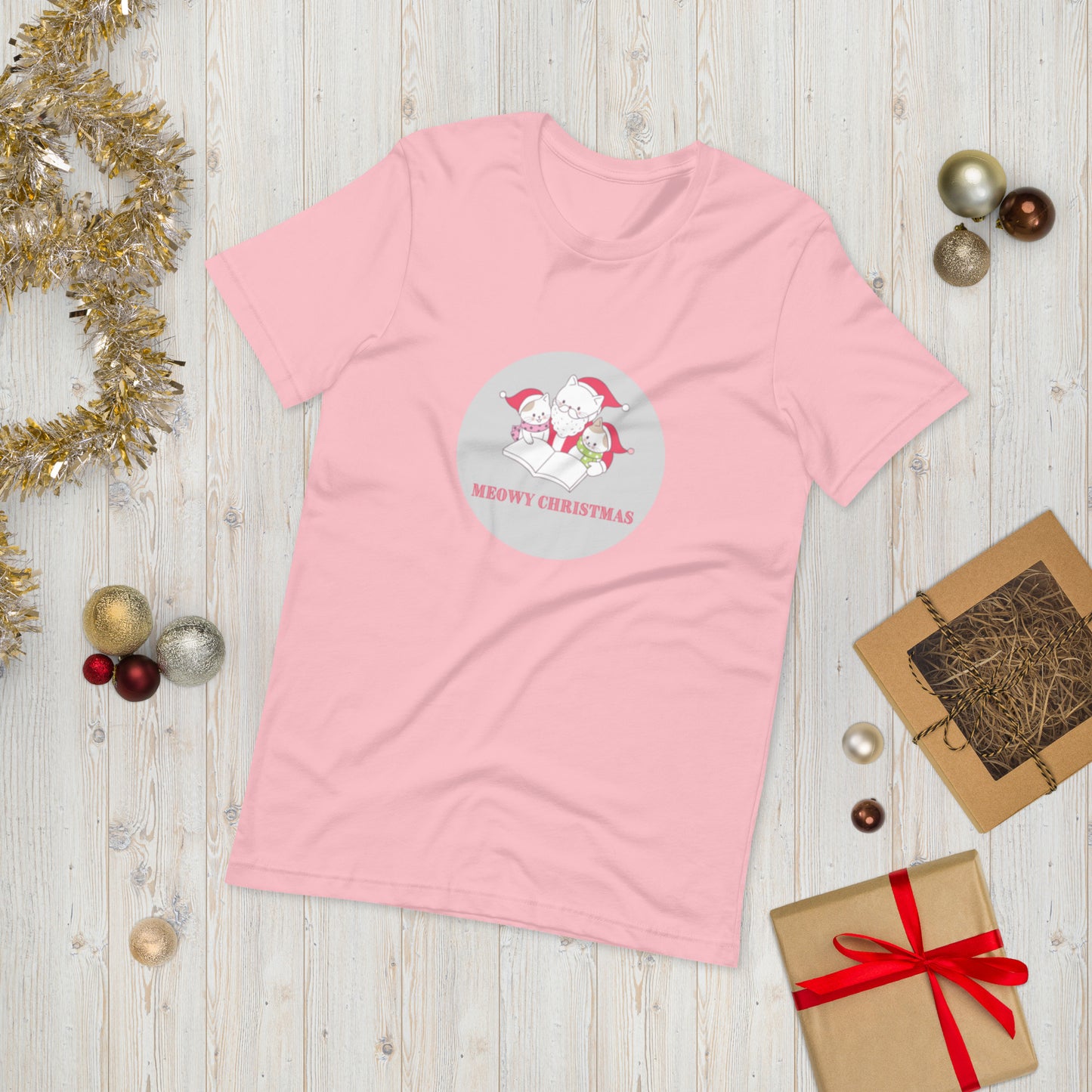 Meowy Christmas Unisex T-Shirt - The Spinster Librarian Shop