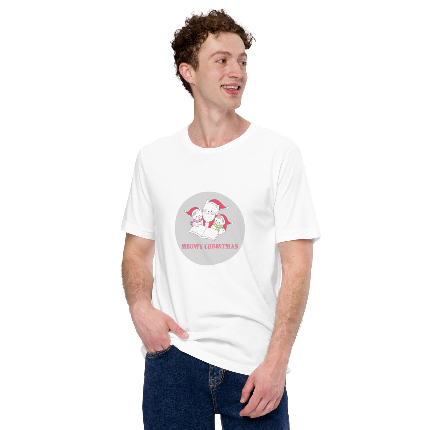 Meowy Christmas Unisex T-Shirt - The Spinster Librarian Shop