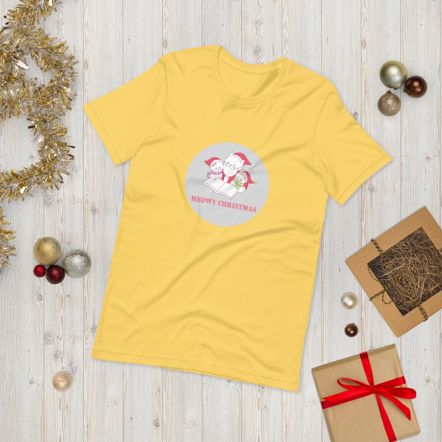 Meowy Christmas Unisex T-Shirt - The Spinster Librarian Shop