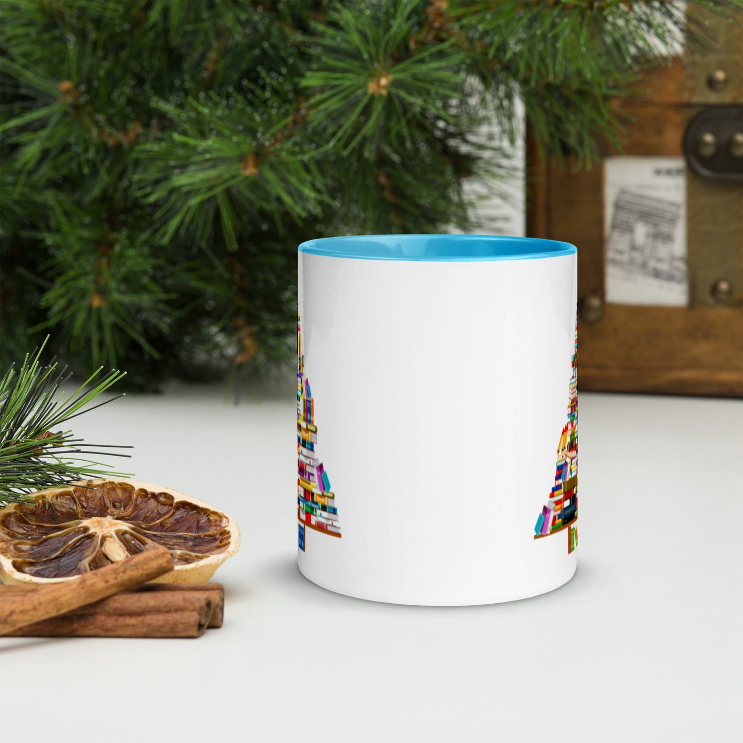 Book Tree Mug with Color Inside-11oz. - The Spinster Librarian Shop