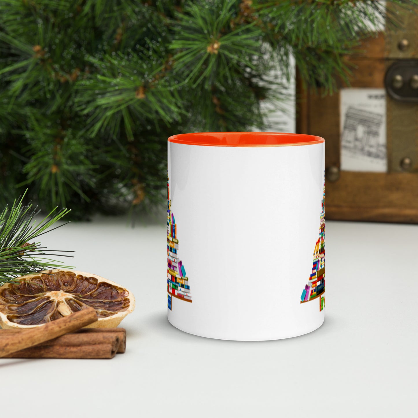 Book Tree Mug with Color Inside-11oz. - The Spinster Librarian Shop