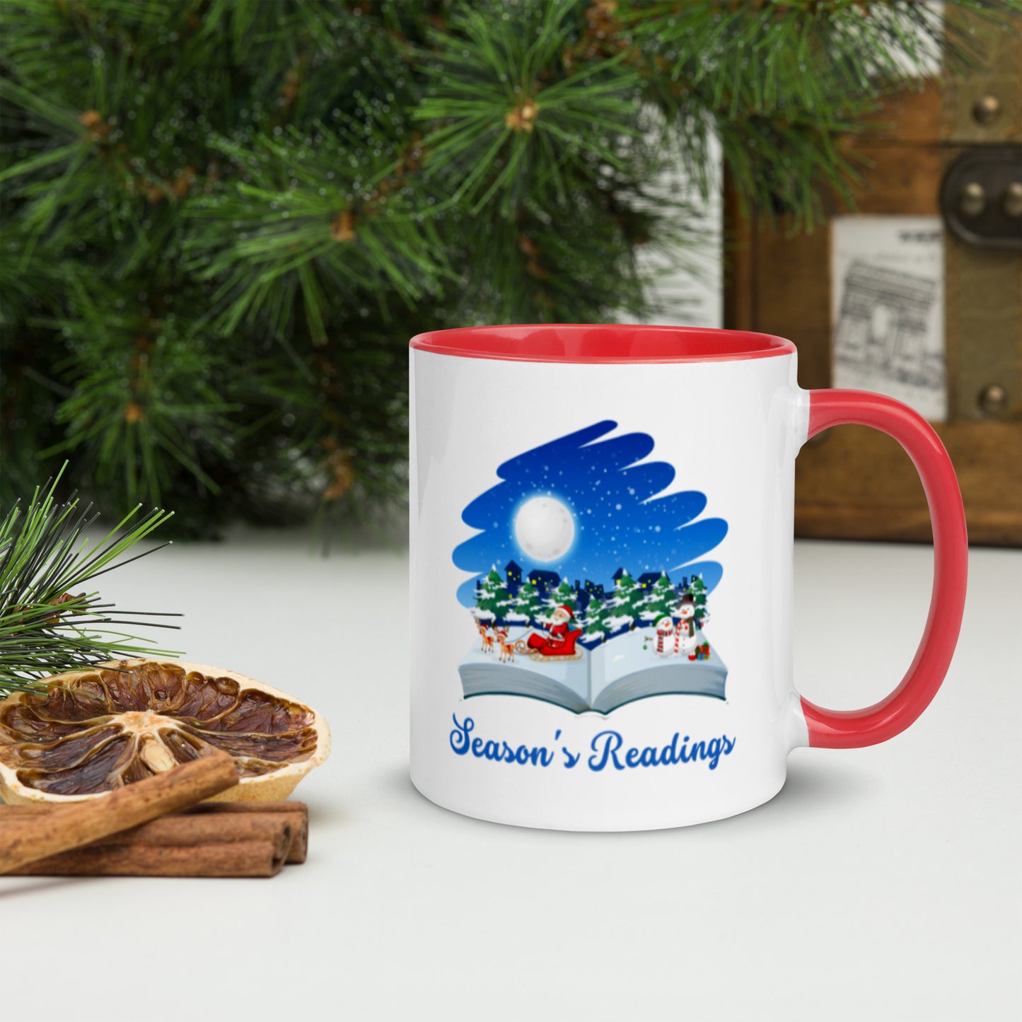 Season's Readings Mug with Color Inside-11oz. - The Spinster Librarian Shop