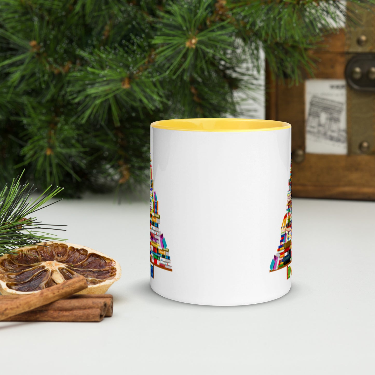 Book Tree Mug with Color Inside-11oz. - The Spinster Librarian Shop