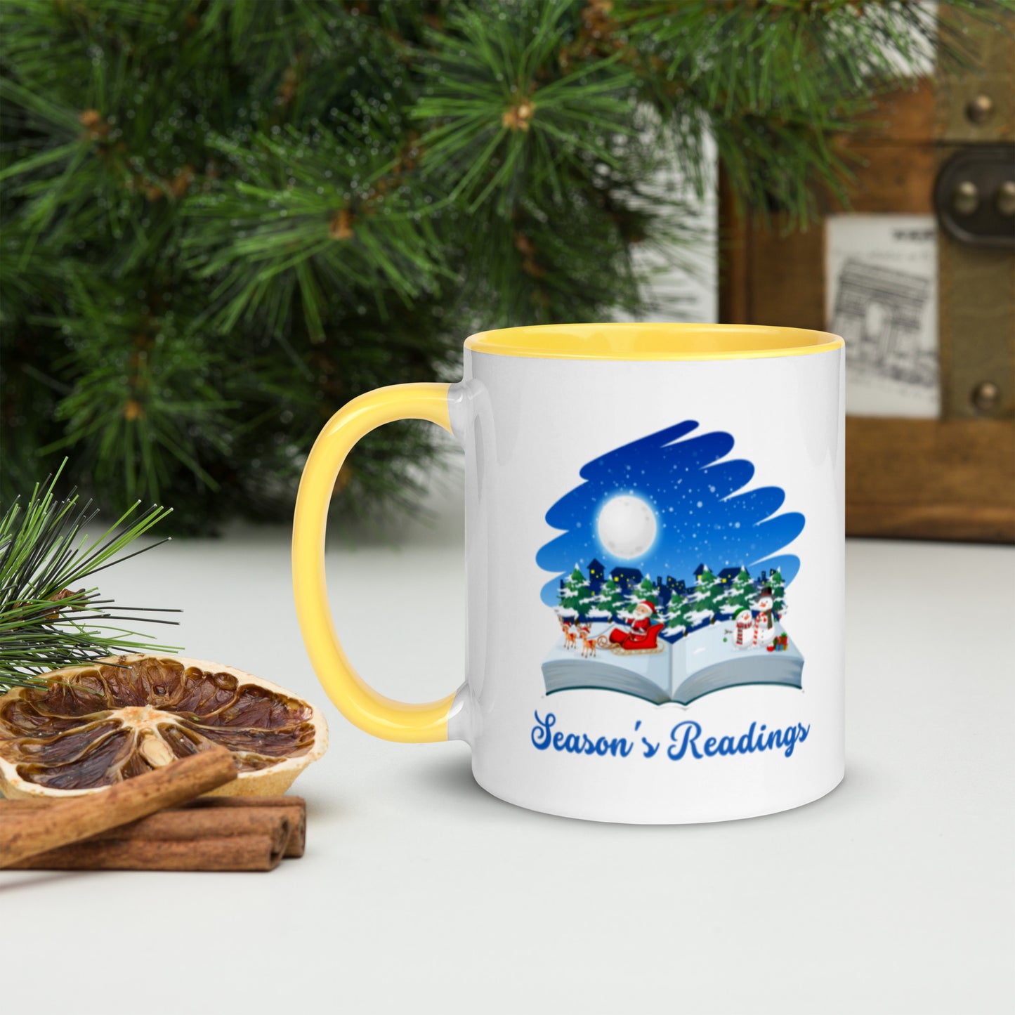 Season's Readings Mug with Color Inside-11oz. - The Spinster Librarian Shop