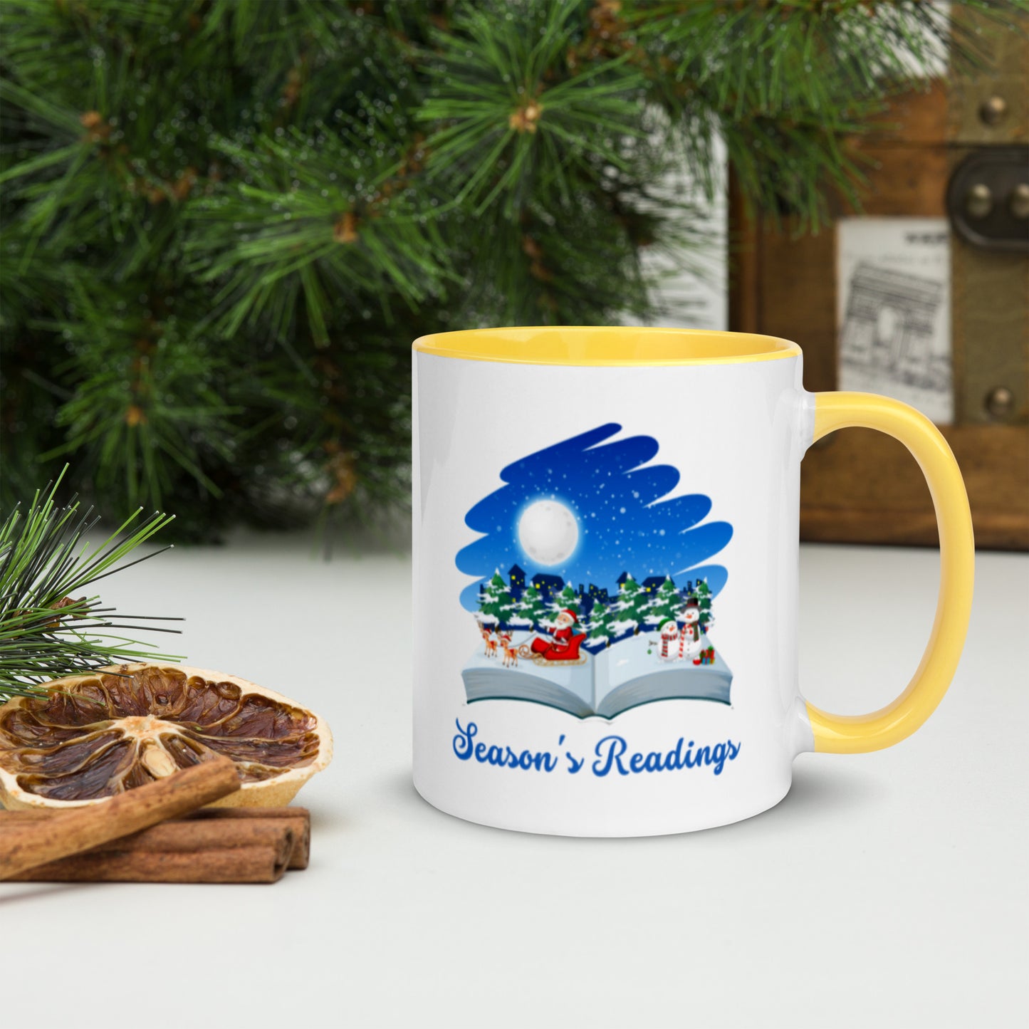 Season's Readings Mug with Color Inside-11oz. - The Spinster Librarian Shop