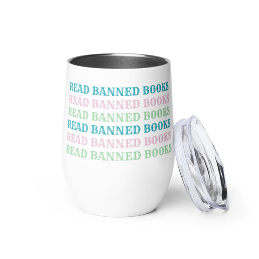 Read Banned Books Wine Tumbler - The Spinster Librarian Shop