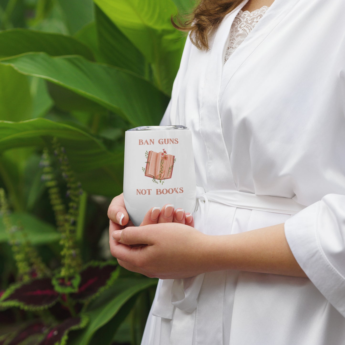 Ban Guns Not Books Wine tumbler - The Spinster Librarian Shop