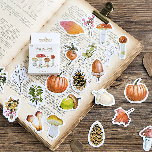 Retro Autumn Sticker Set (45pcs)