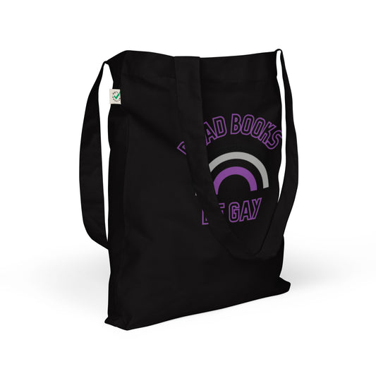 Read Books Be Gay (Asexual Colors) Organic Fashion Tote Bag
