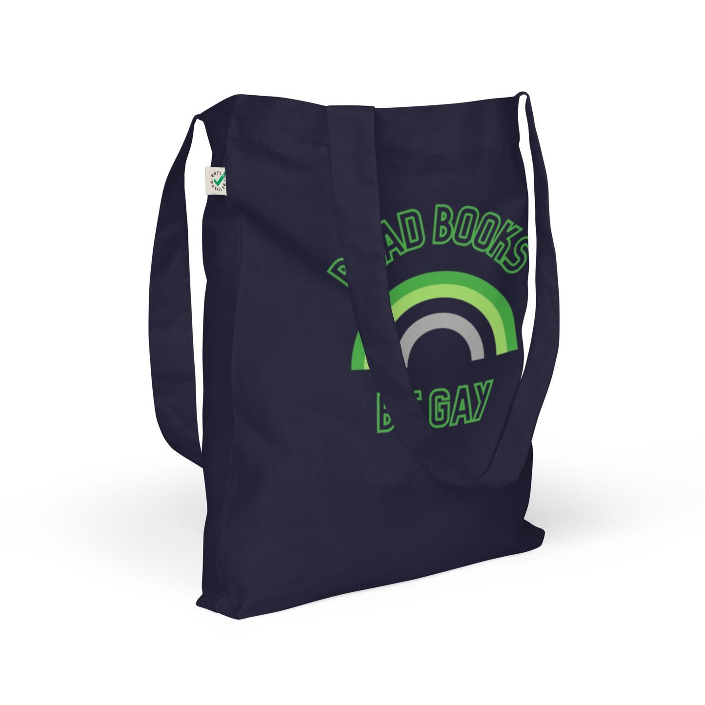 Read Books Be Gay (Aromantic Colors) Organic Fashion Tote Bag
