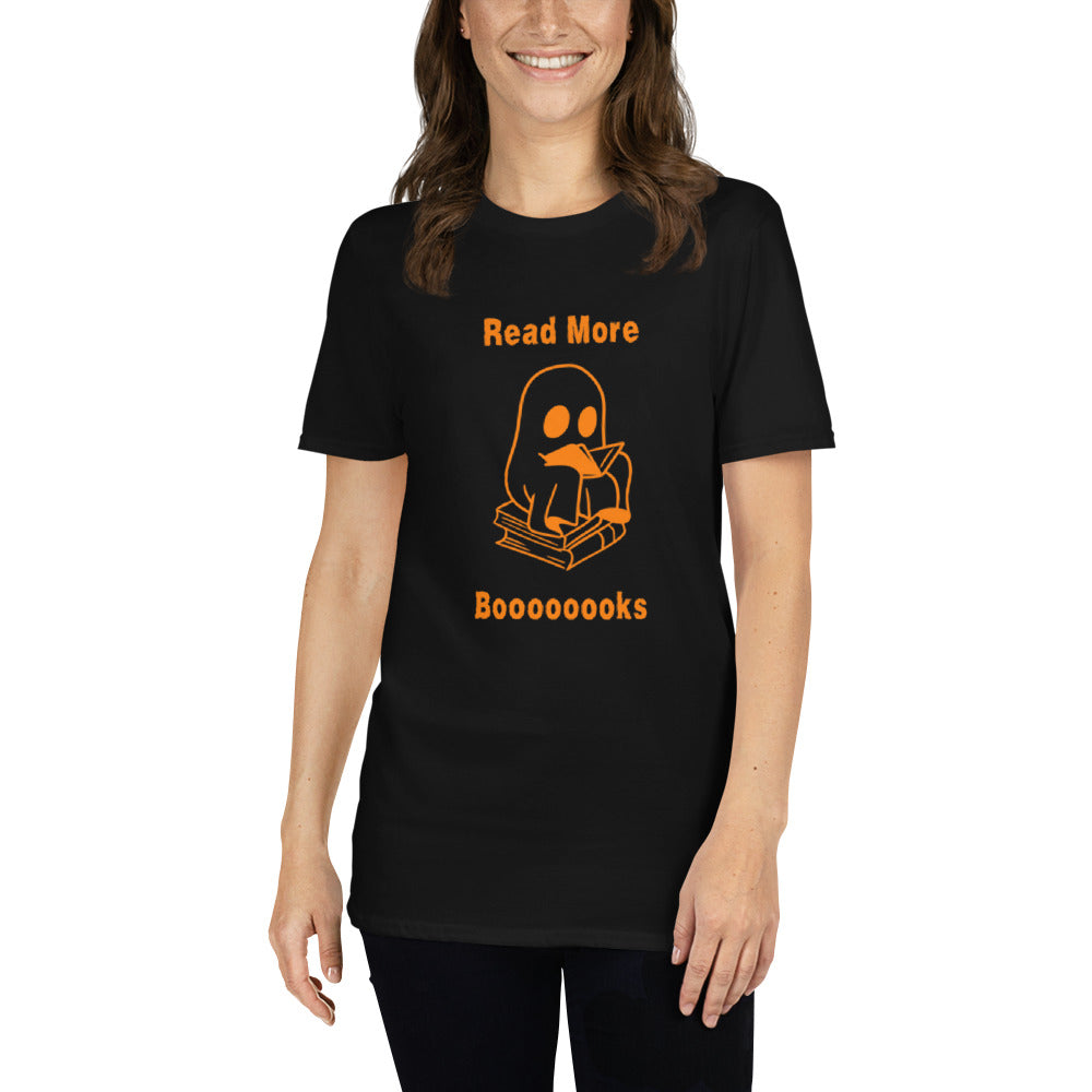 Read More Books-Orange Ghost Short-Sleeve Unisex T-Shirt