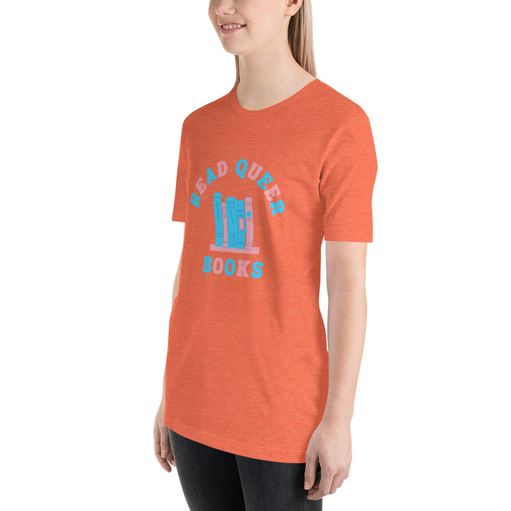 Read Queer Books Unisex T-Shirt (Transgender Colors)