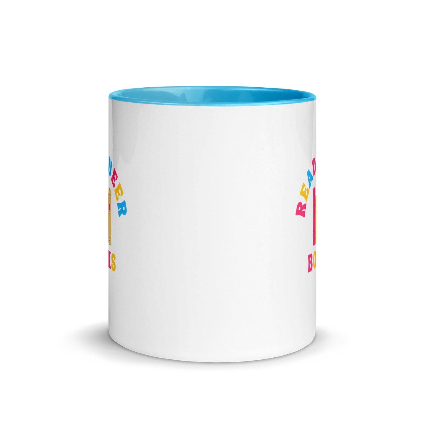 Read Queer Books (Pansexual Colors) Mug with Color Inside