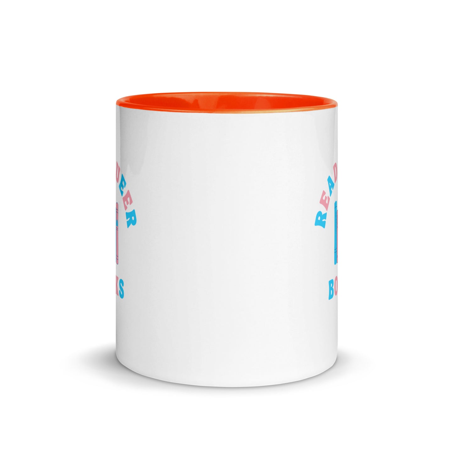 Read Queer Books (Transgender Colors) Mug with Color Inside