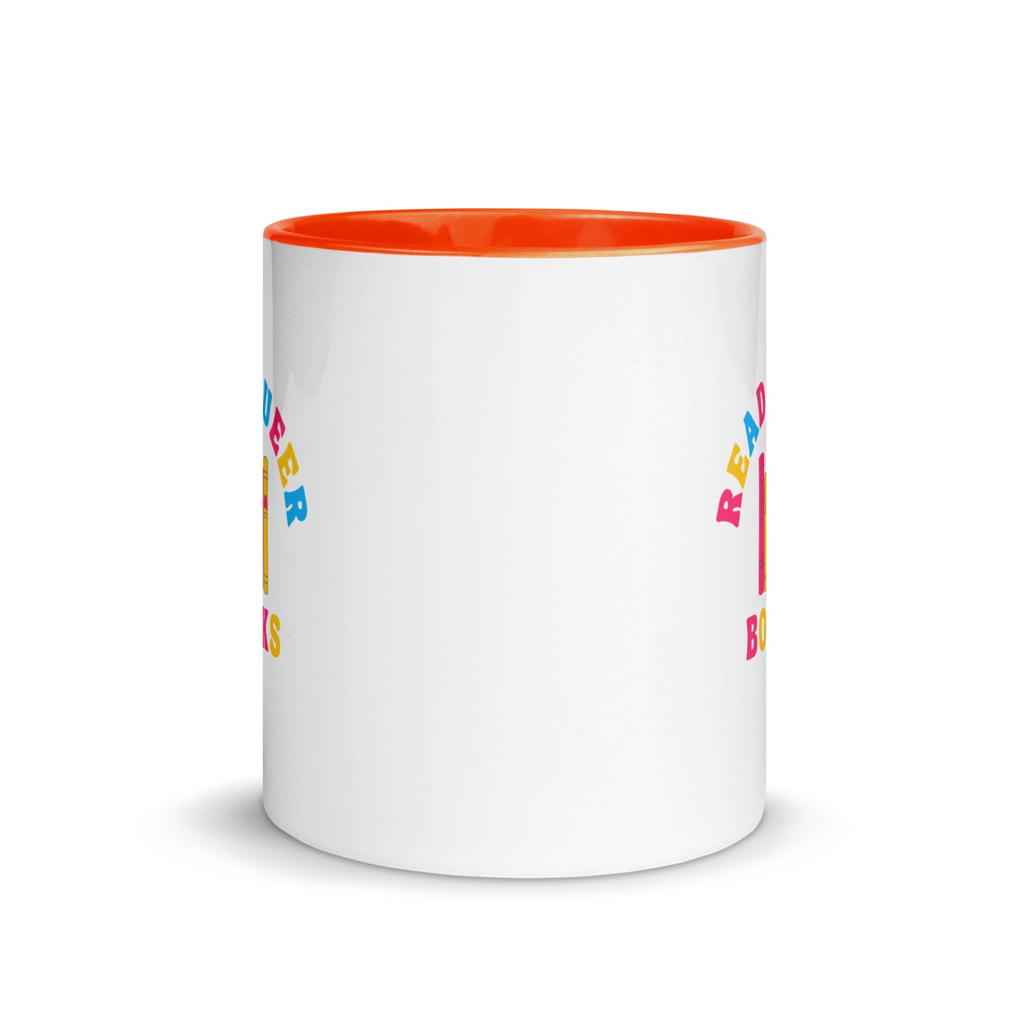 Read Queer Books (Pansexual Colors) Mug with Color Inside