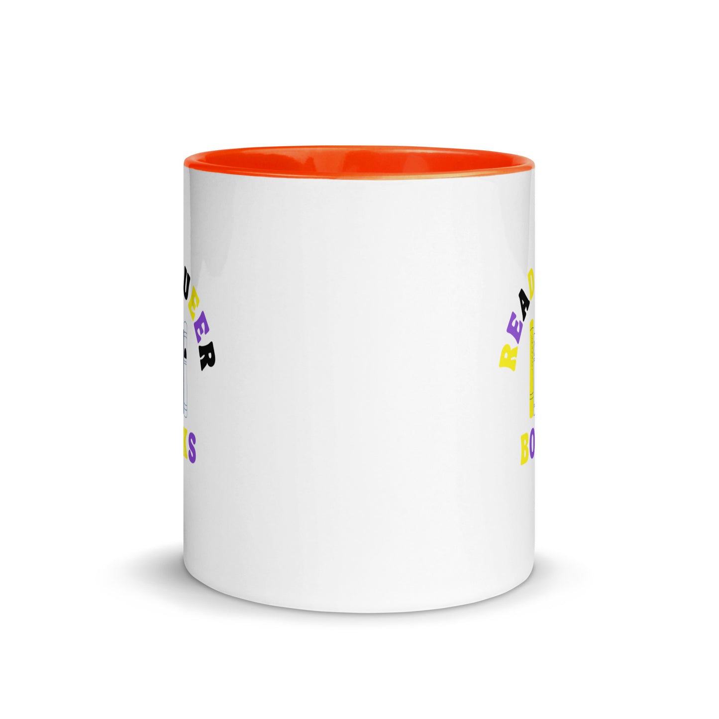 Read Queer Books (Nonbinary Colors) Mug with Color Inside