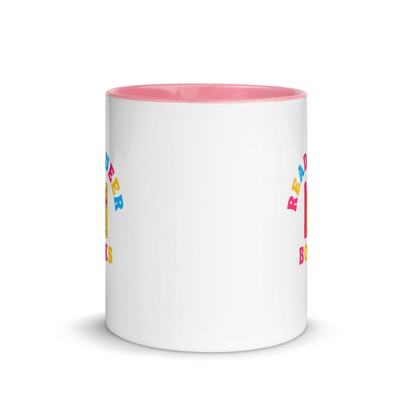 Read Queer Books (Pansexual Colors) Mug with Color Inside