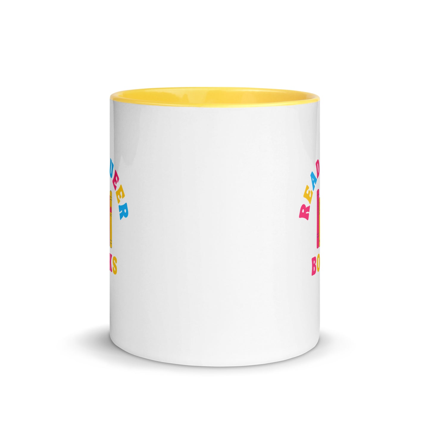 Read Queer Books (Pansexual Colors) Mug with Color Inside