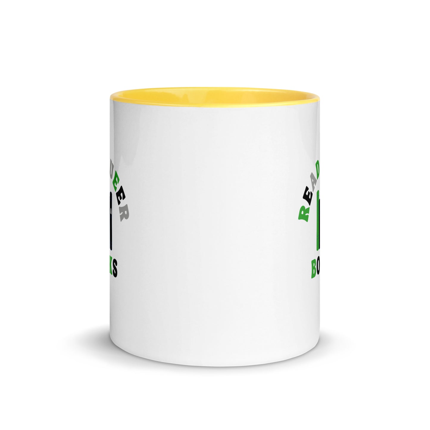 Read Queer Books (Aromantic Colors) Mug with Color Inside