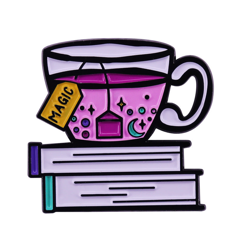 Tea And Book Pin - The Spinster Librarian Shop