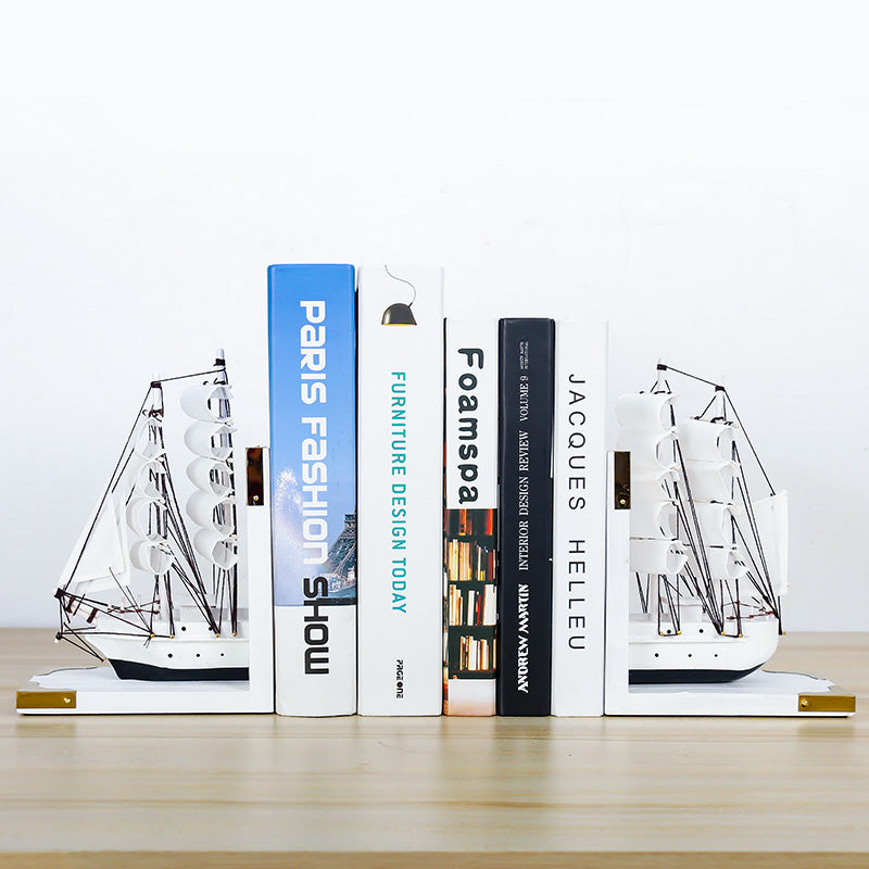 Nordic Ship Black And White Bookends - The Spinster Librarian Shop