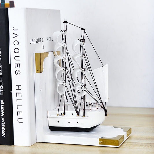 Nordic Ship Black And White Bookends - The Spinster Librarian Shop