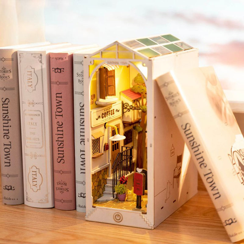 DIY Book Nook: Wooden Miniature Doll House Light For Bookshelf - The Spinster Librarian Shop