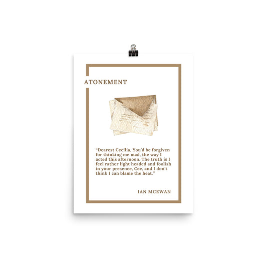 Atonement Poster 12" x 16" - The Spinster Librarian Shop