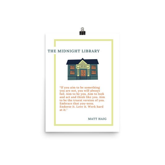 The Midnight Library Poster 12" x 16" - The Spinster Librarian Shop