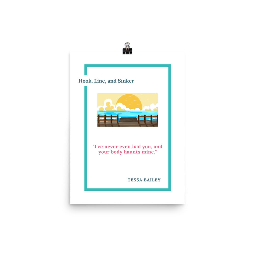Hook, Line, and Sinker Poster 12"x 16" - The Spinster Librarian Shop