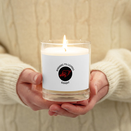 Romance Trope Glass Jar Soy Candle-Enemies to Lovers - The Spinster Librarian Shop