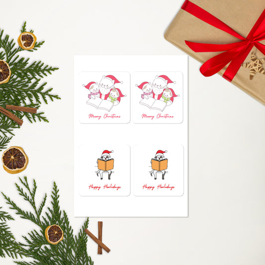 Holiday Animal Sticker Sheet - The Spinster Librarian Shop