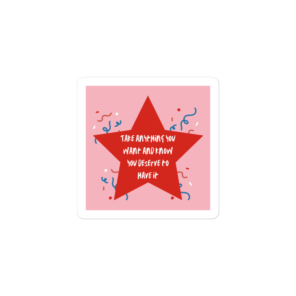 Red, White, and Royal Blue: Deserve It Sticker 3"x3" - The Spinster Librarian Shop