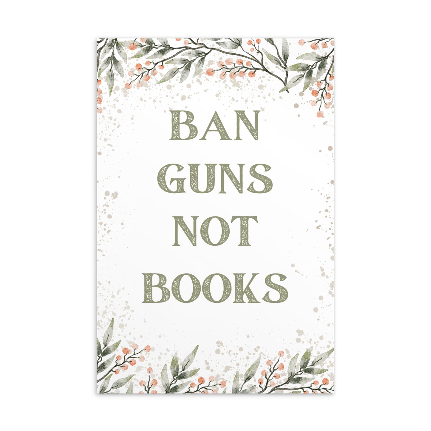 Ban Guns Not Books Standard Postcard Style (A) - The Spinster Librarian Shop