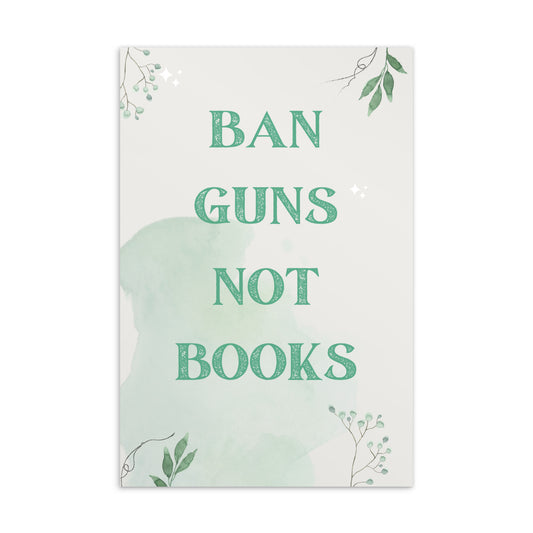 Ban Guns Not Books Standard Postcard Style (B) - The Spinster Librarian Shop