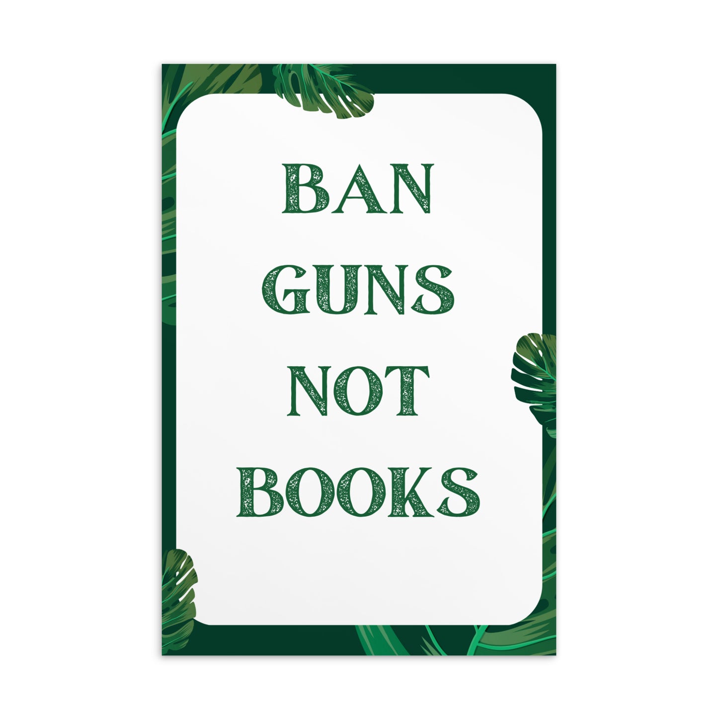 Ban Guns Not Books Standard Postcard Style (C) - The Spinster Librarian Shop