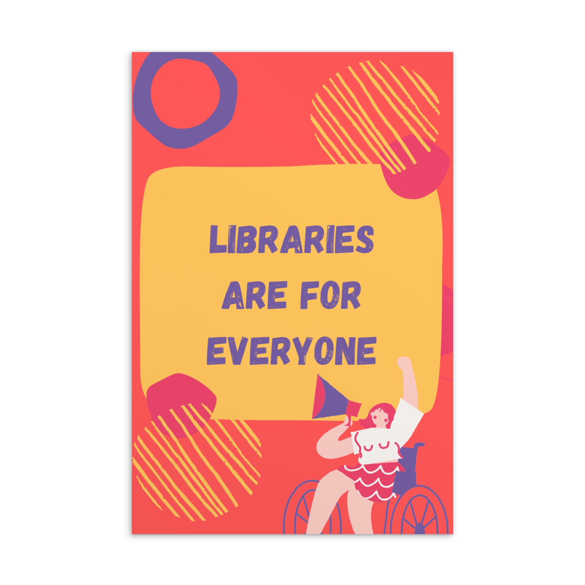 Libraries Are For Everyone Standard Postcard Style (A) - The Spinster Librarian Shop