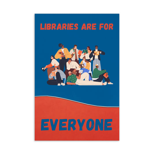 Libraries Are For Everyone Standard Postcard Style (C) - The Spinster Librarian Shop