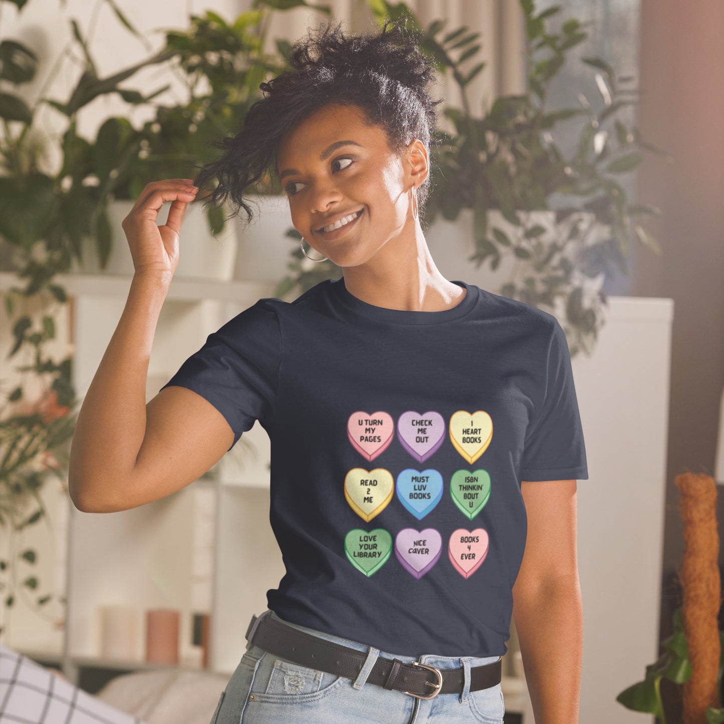 Candy Hearts Short-Sleeve Unisex T-Shirt - The Spinster Librarian Shop