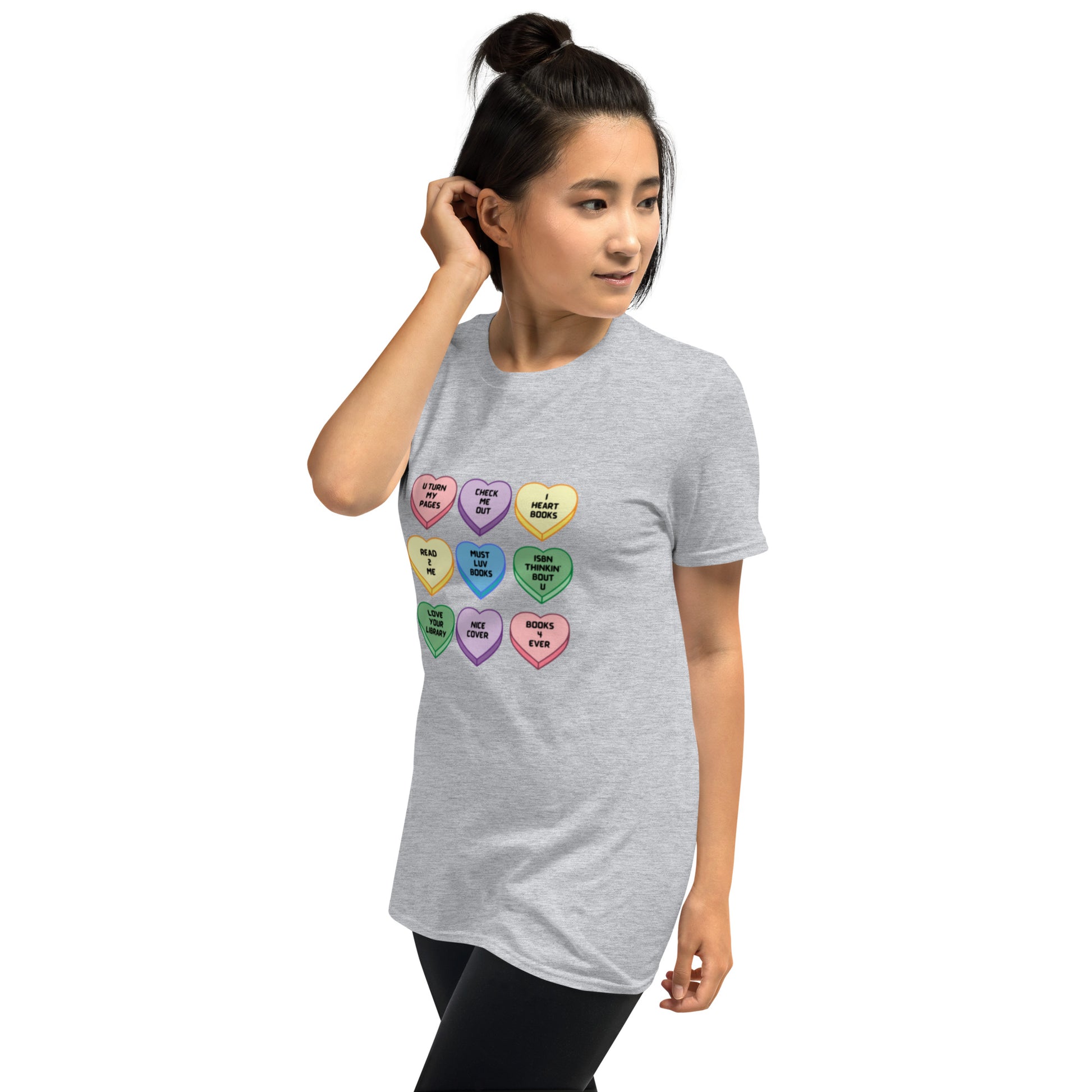Candy Hearts Short-Sleeve Unisex T-Shirt - The Spinster Librarian Shop