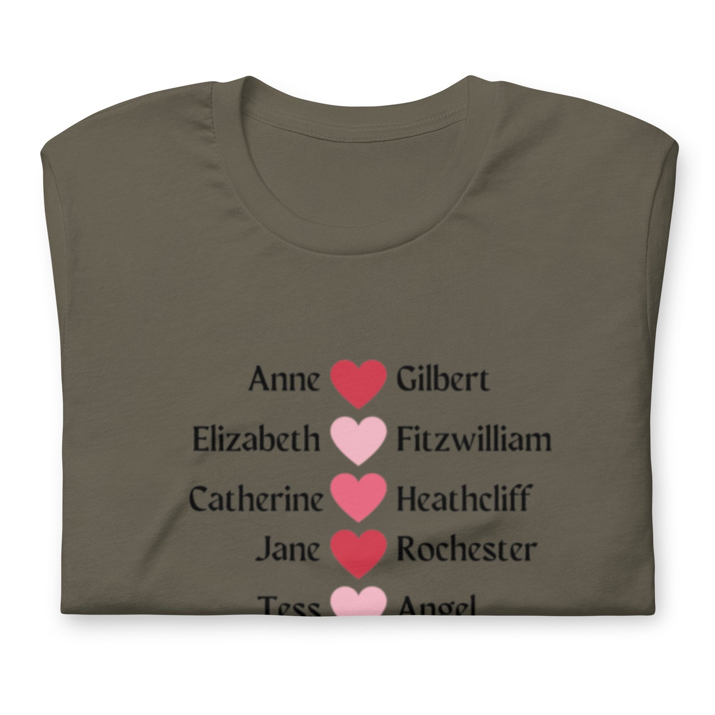 Literary Couples-Straight Unisex T-shirt - The Spinster Librarian Shop