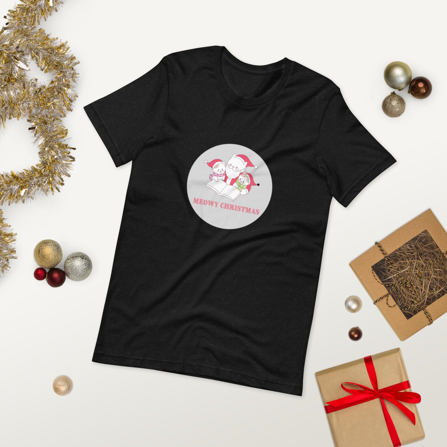 Meowy Christmas Unisex T-Shirt - The Spinster Librarian Shop