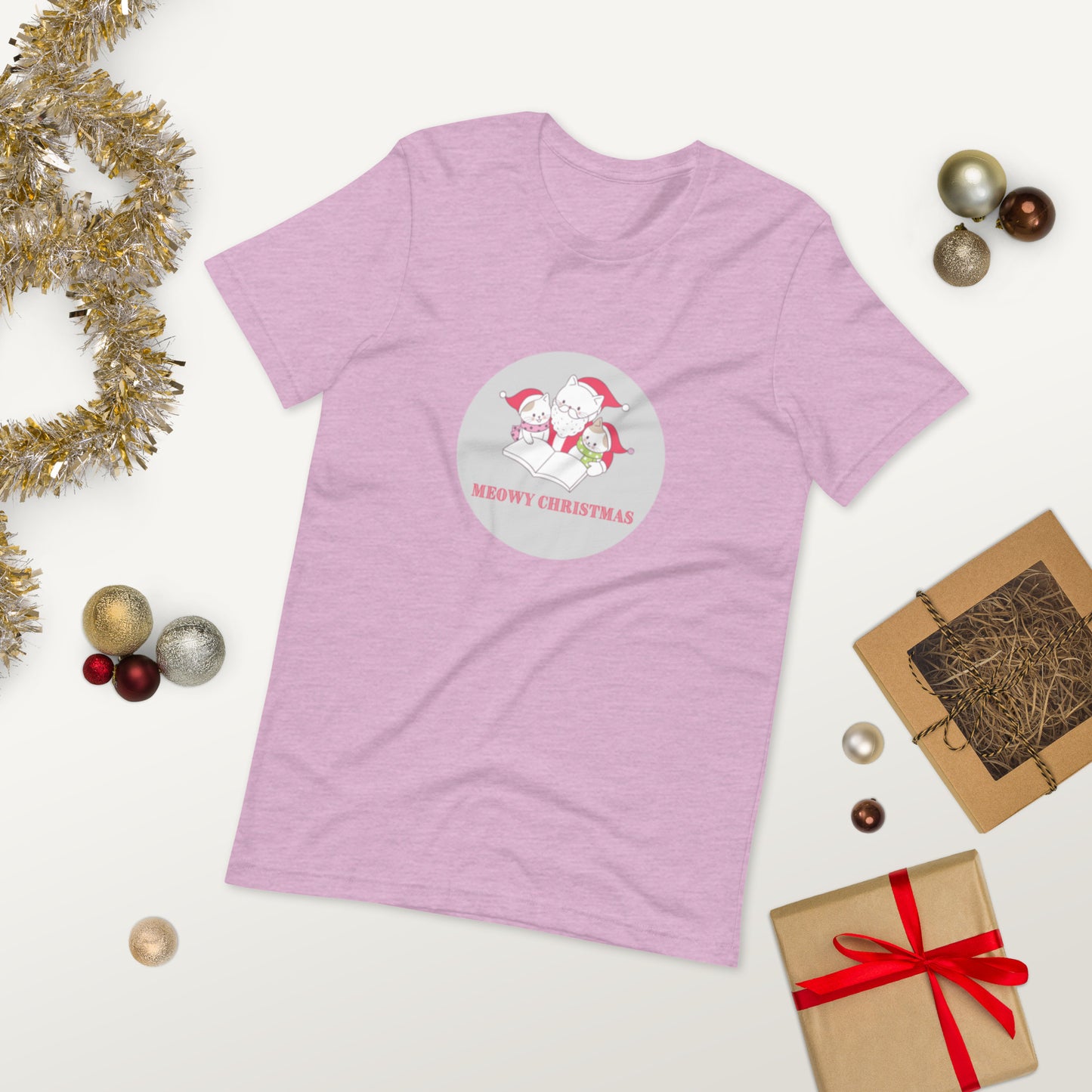 Meowy Christmas Unisex T-Shirt - The Spinster Librarian Shop