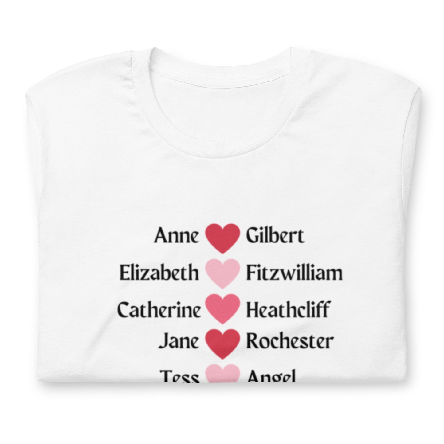Literary Couples-Straight Unisex T-shirt - The Spinster Librarian Shop
