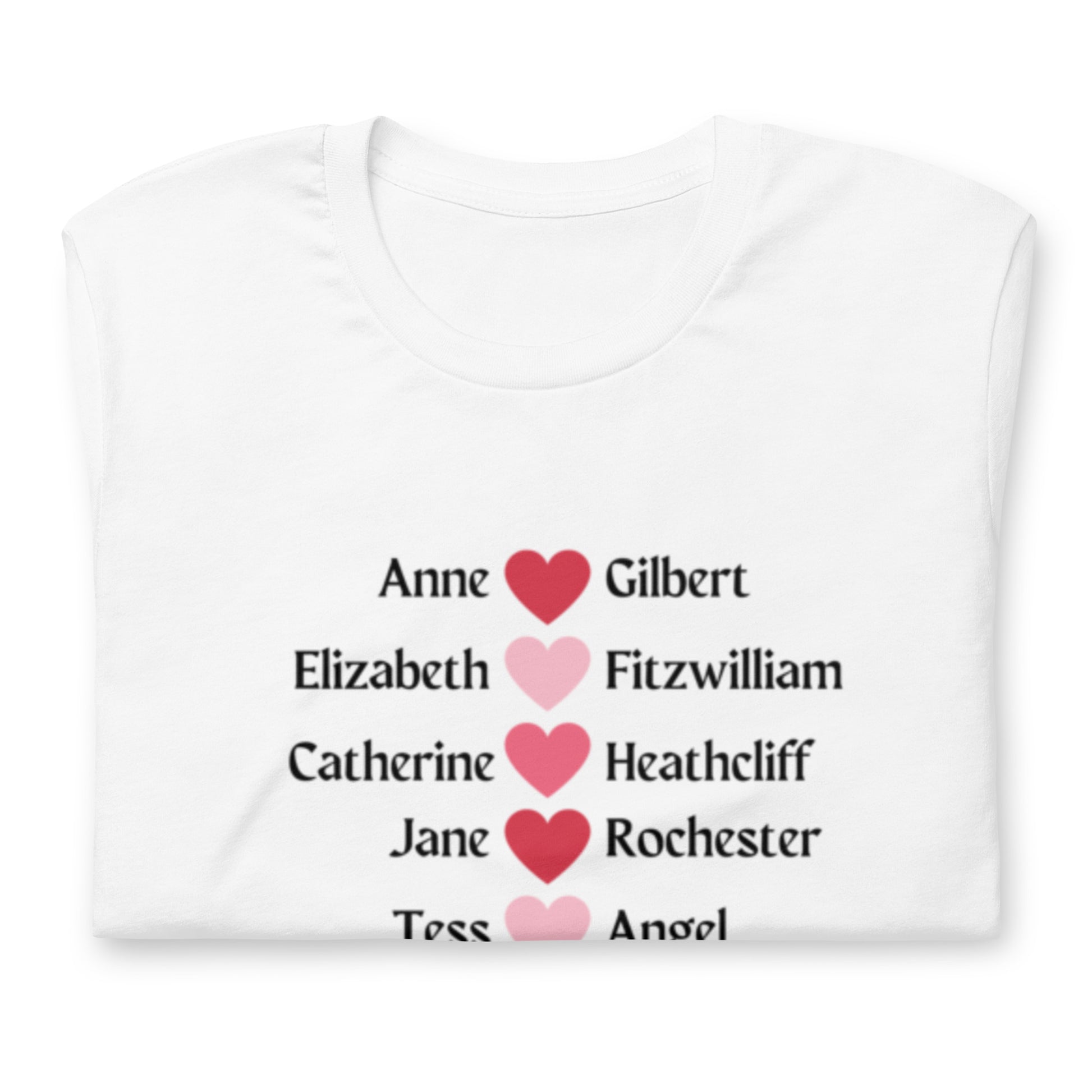 Literary Couples-Straight Unisex T-shirt - The Spinster Librarian Shop