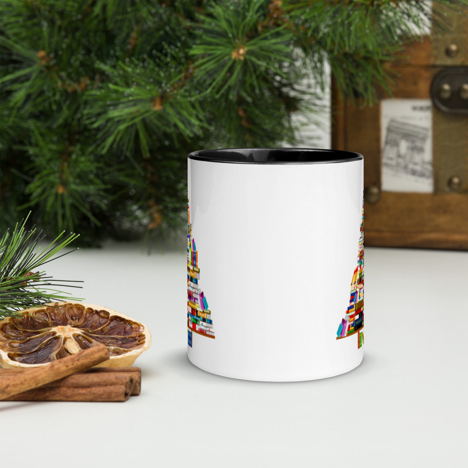 Book Tree Mug with Color Inside-11oz. - The Spinster Librarian Shop