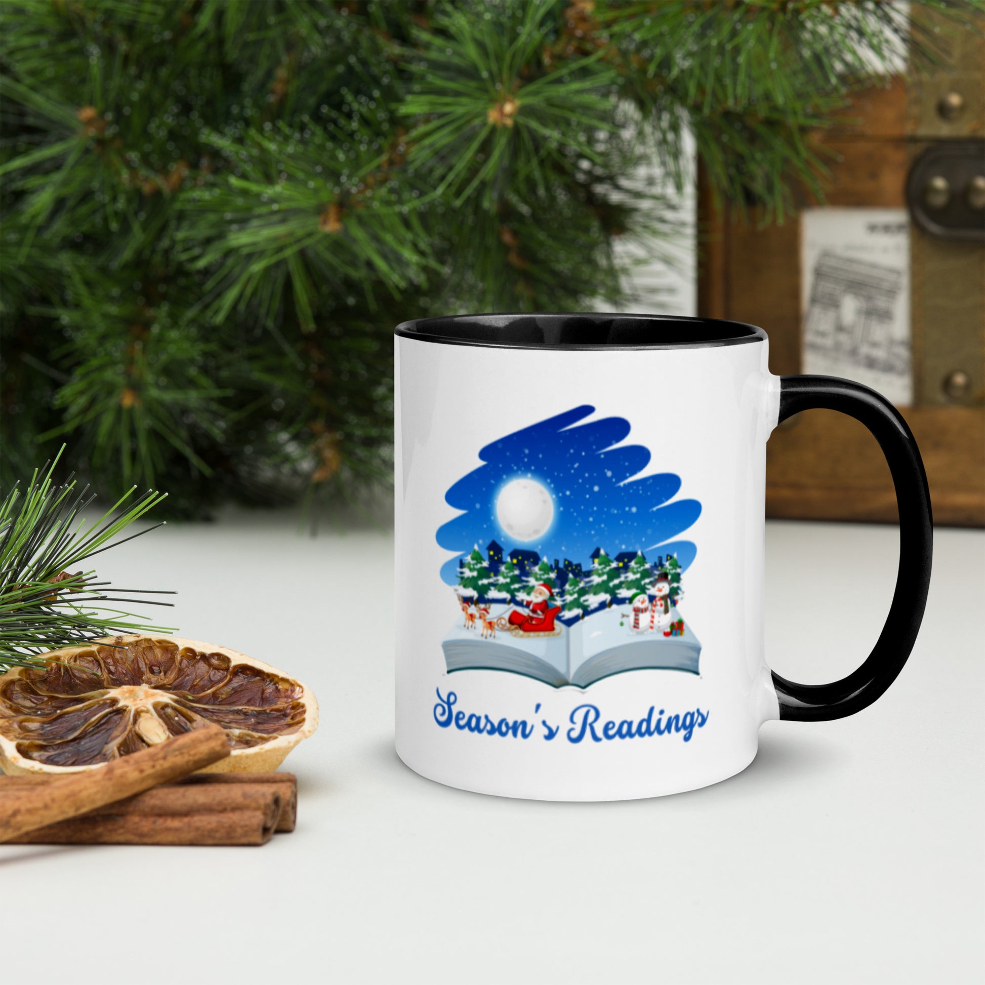 Season's Readings Mug with Color Inside-11oz. - The Spinster Librarian Shop